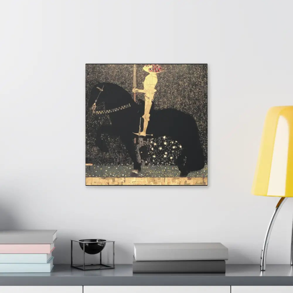 Canvas Wall Art - Life is a Struggle Medieval Knight by Gustave Klimt - Canvas