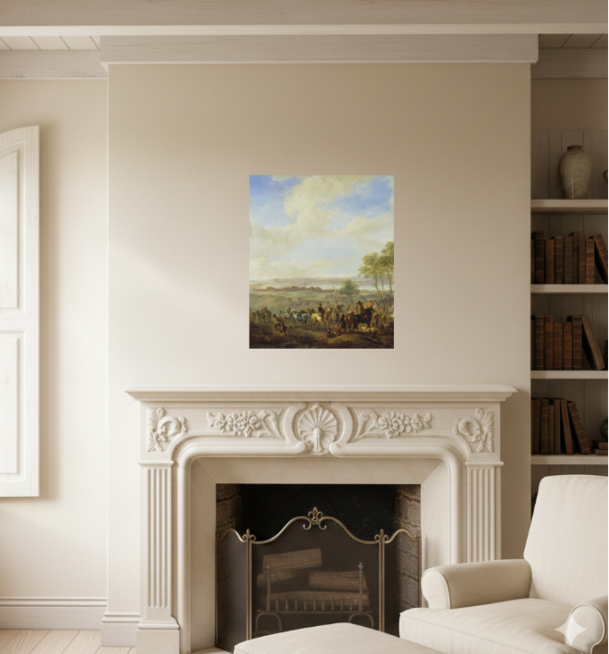 Classic Renaissance Horse Fair Canvas Print — Stretched 0.75" Wall Art