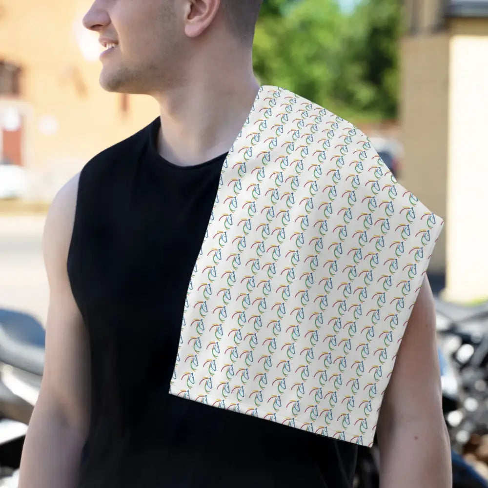 Colorful Grooming Towel for Horse Show or at home - White / 11’’ × 18’’ - Home Decor