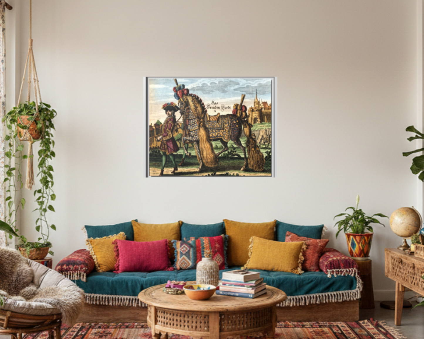 Das Freuden Pferde Matte Canvas Print — Framed Decorative Horse Art