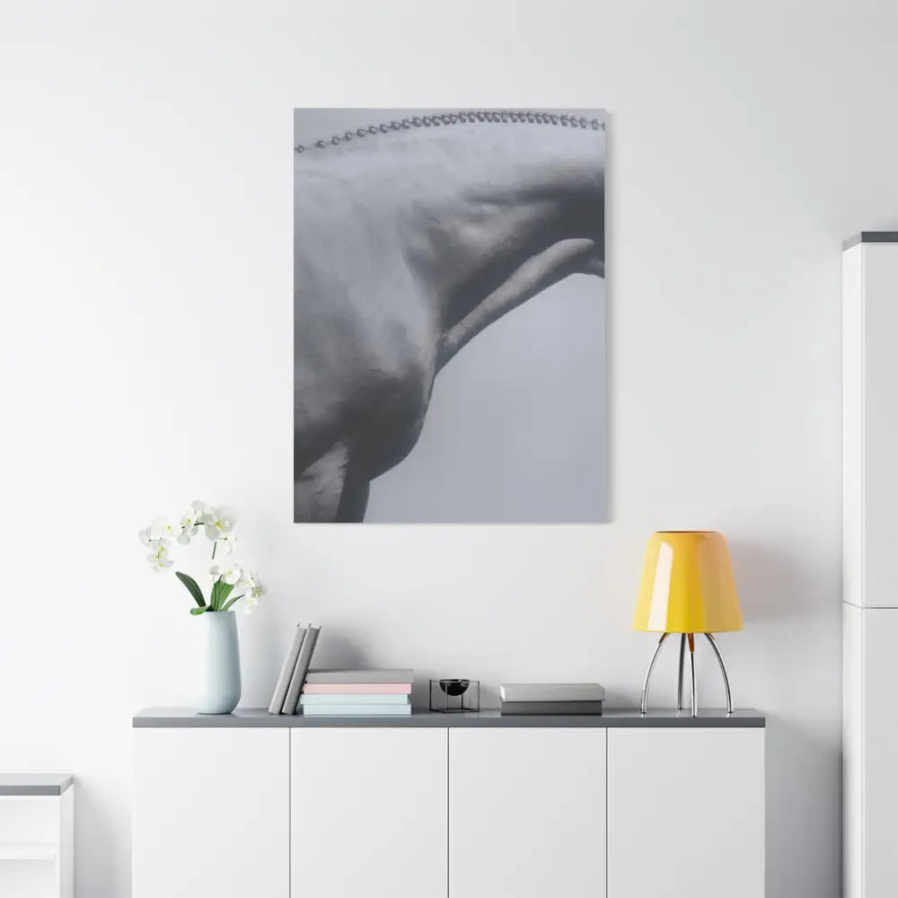Elegant Horse Canvas Wall Art - Stretched Matte Print: Hunter Braids - Canvas