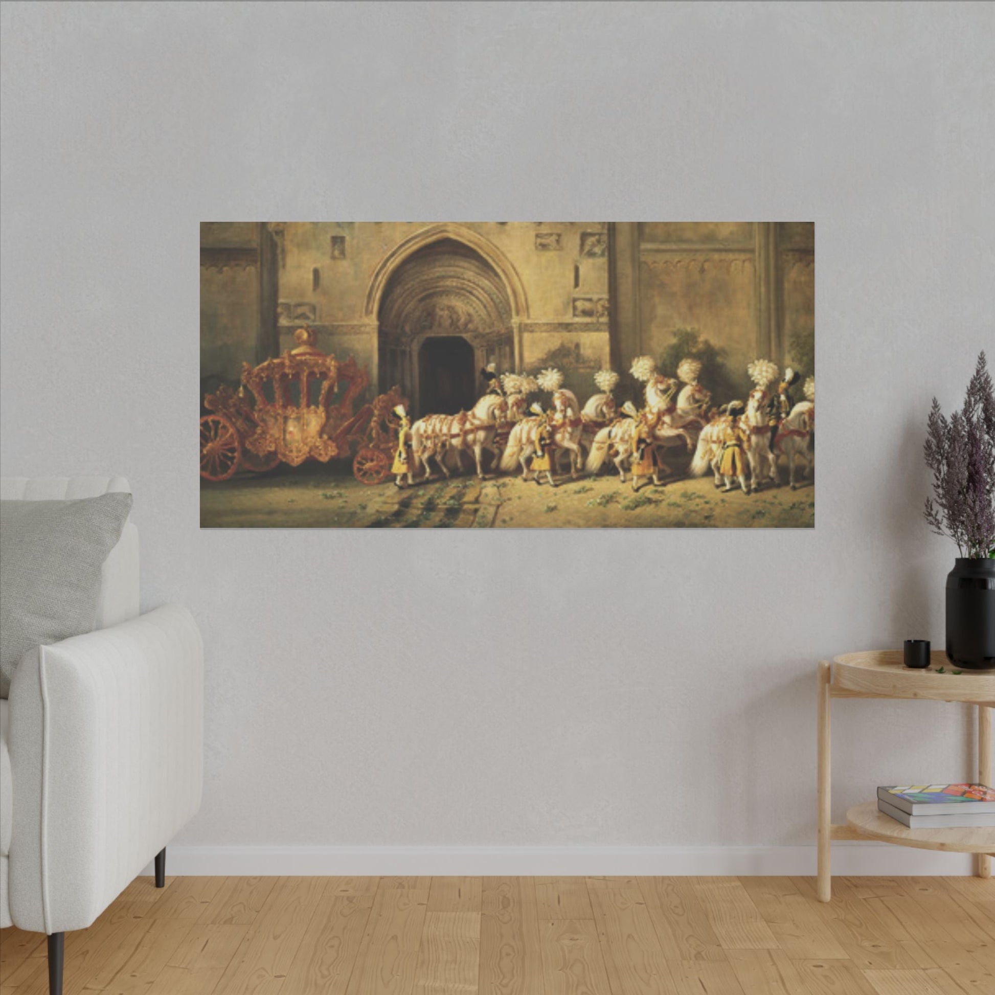 Elegant Stretched Canvas Art - Royal Carriage - Canvas