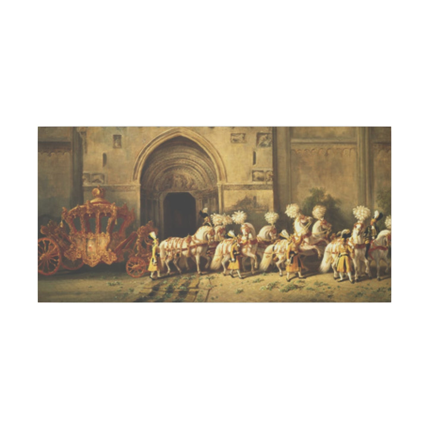 Elegant Stretched Canvas Art - Royal Carriage - 40’’ x 20’’ (Horizontal) / 0.75’’ - Canvas