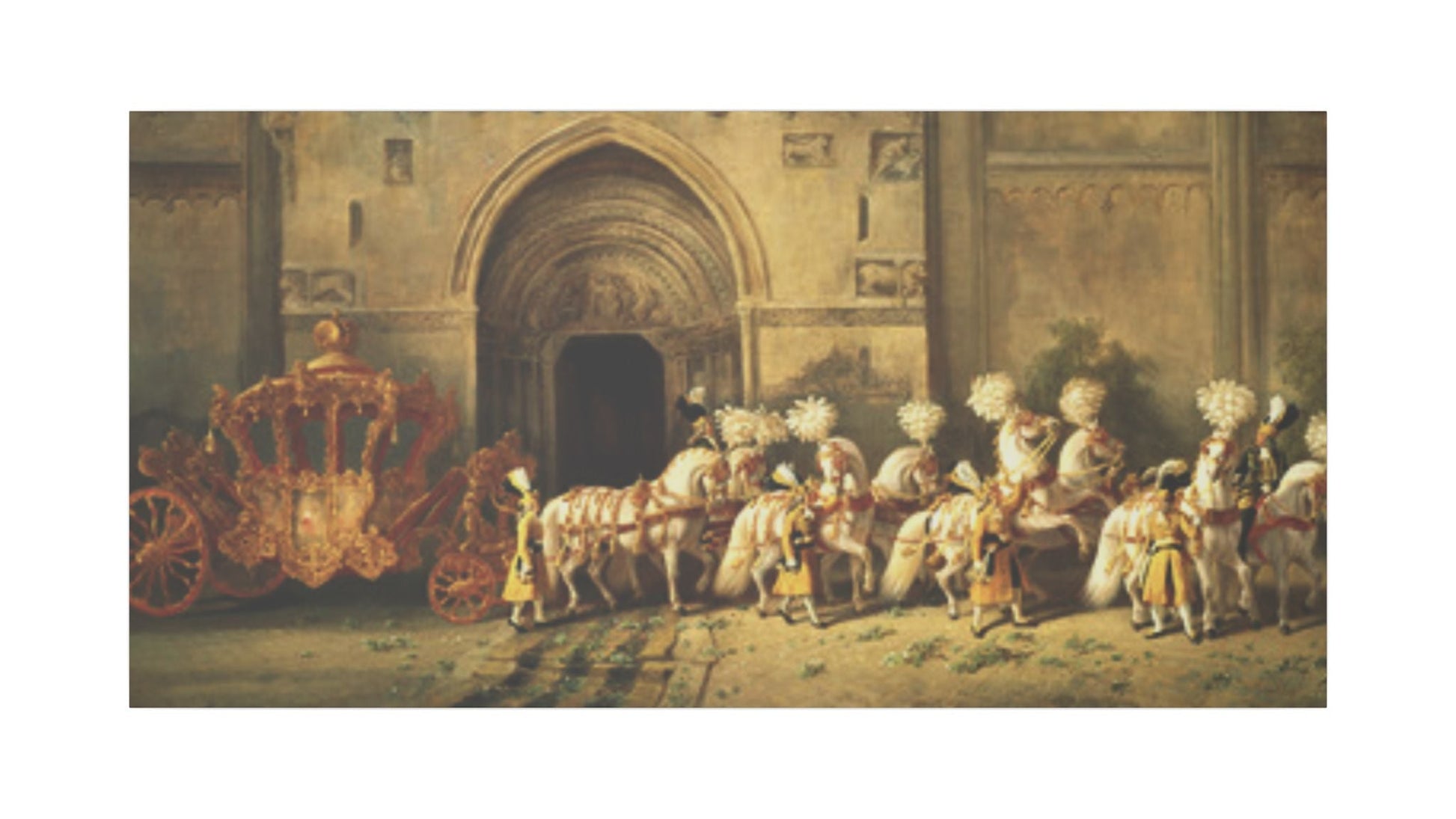 Elegant Stretched Canvas Art - Royal Carriage - 60’’ x 30’’ (Horizontal) / 0.75’’ - Canvas