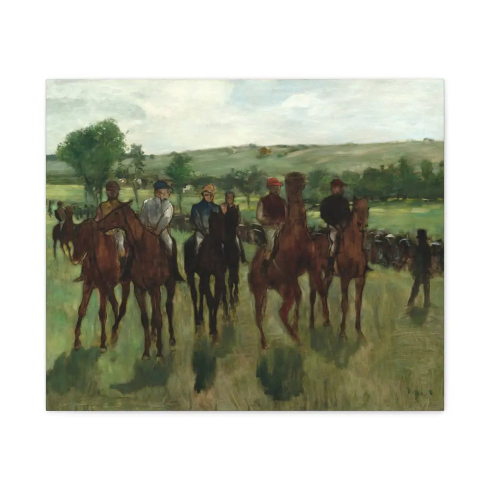 Equestrian Art Canvas Print - Classic Horse Riding Scene - 24’’ x 20’’ (Horizontal) / 1.25’’ - Canvas