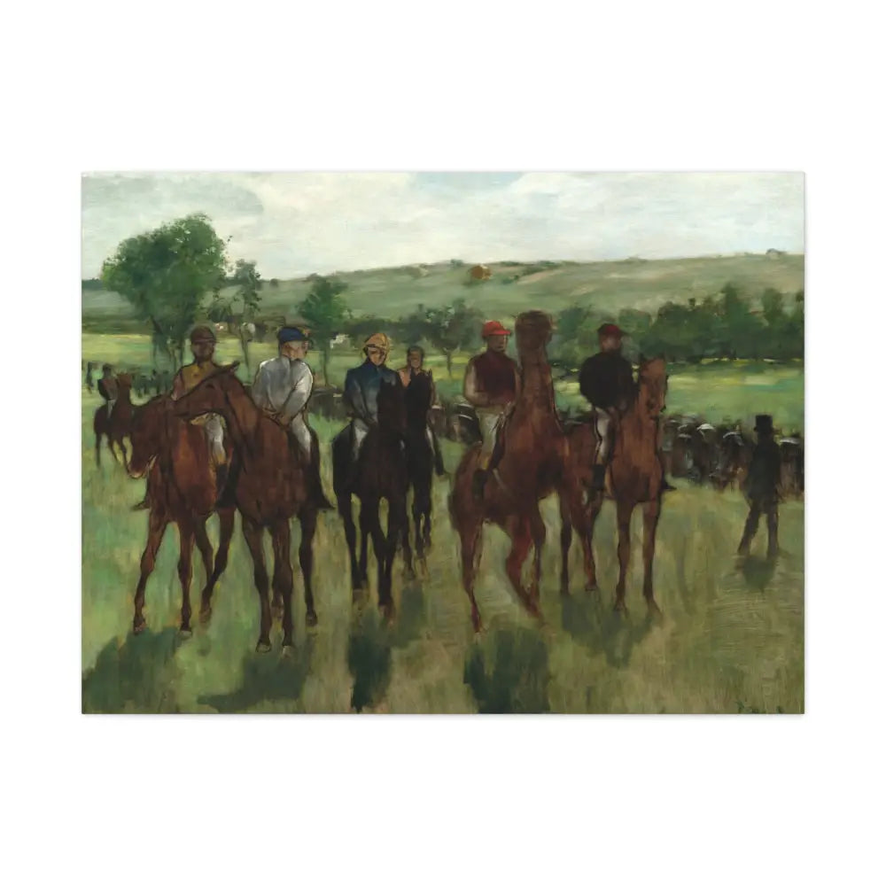 Equestrian Art Canvas Print - Classic Horse Riding Scene - 40’’ x 30’’ (Horizontal) / 1.25’’ - Canvas