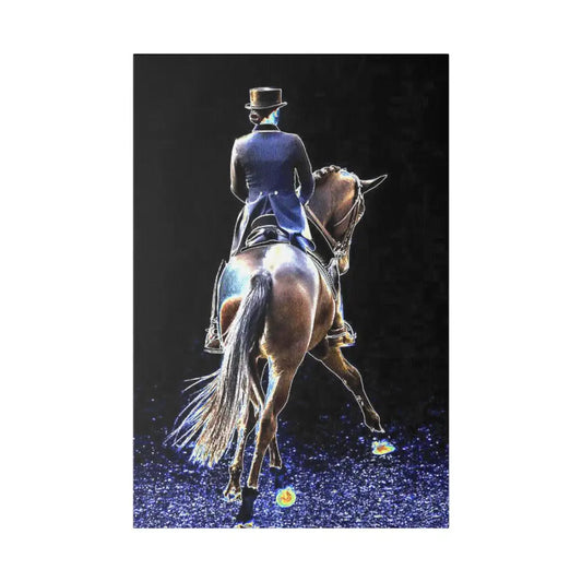 Equestrian Art Canvas Print - Classic Horseback Riding Wall Decor - 12″ x 18″ (Vertical) / 1.5’’ - Canvas