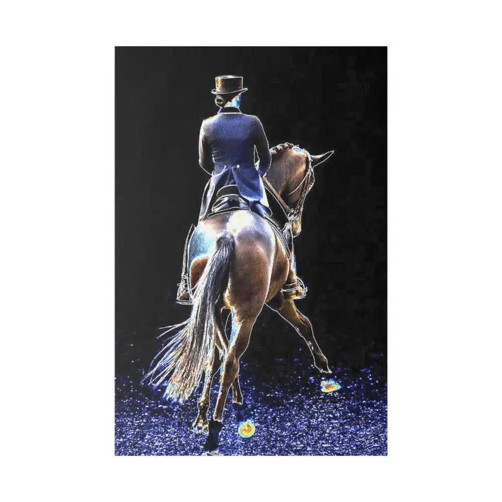 Equestrian Art Canvas Print - Classic Horseback Riding Wall Decor - 16″ x 24″ (Vertical) / 1.5’’ - Canvas