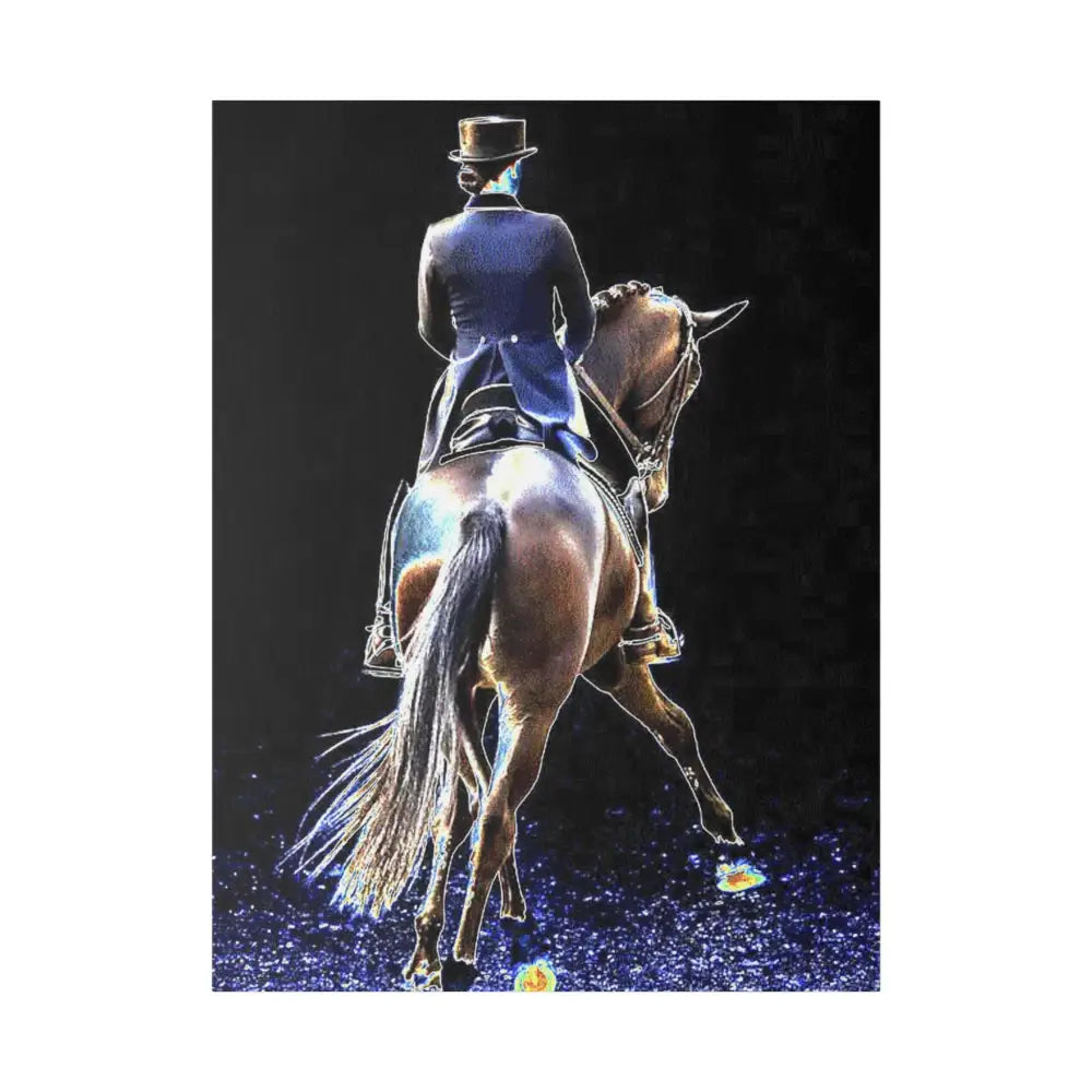 Equestrian Art Canvas Print - Classic Horseback Riding Wall Decor - 24’’ x 32’’ (Vertical) / 1.5’’ - Canvas