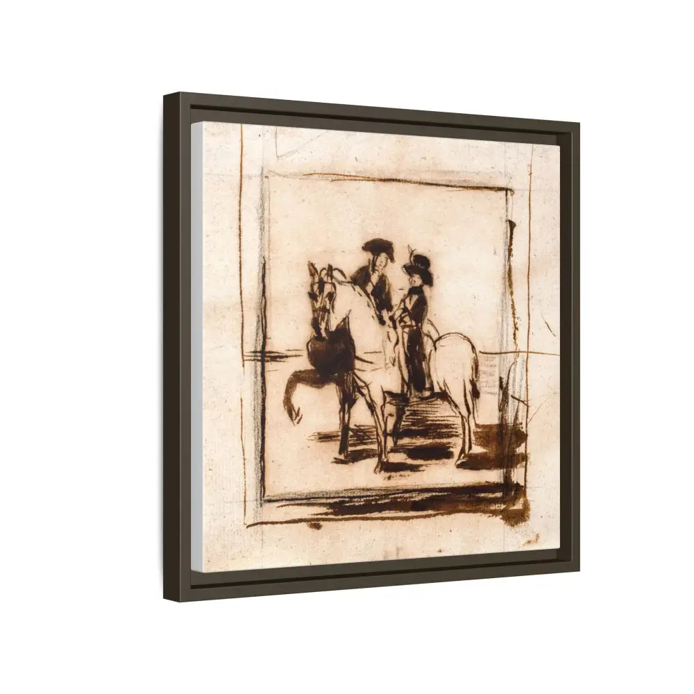 Equestrian Art Canvas Print - Framed Multi-Color Horse Painting - Canvas