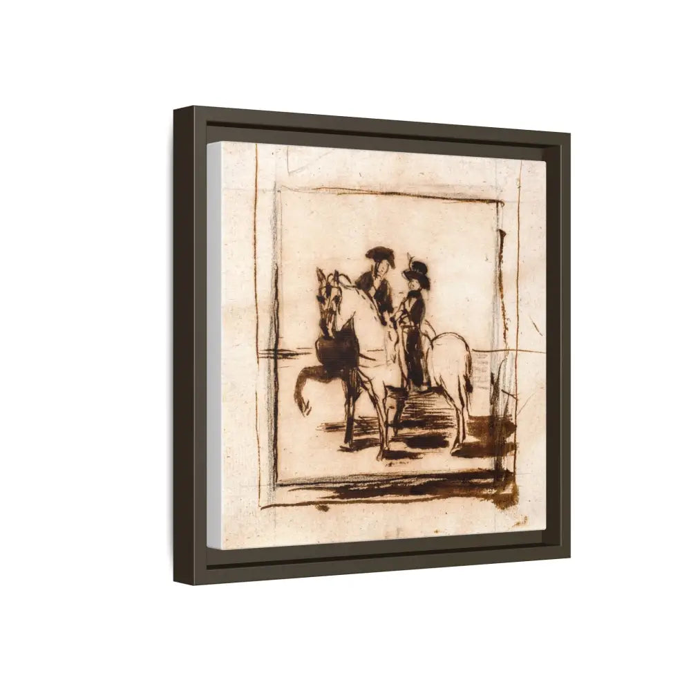 Equestrian Art Canvas Print - Framed Multi-Color Horse Painting - Canvas