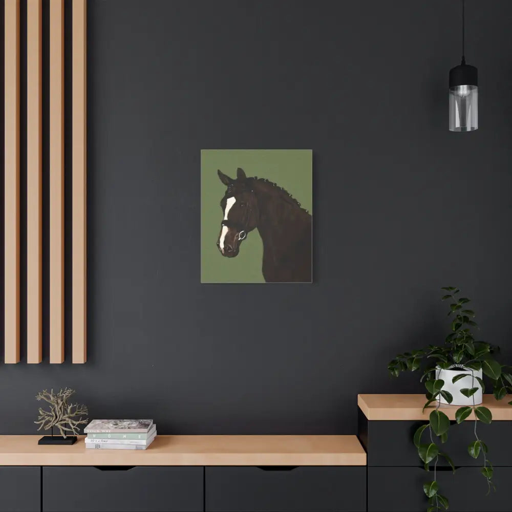 Equestrian Canvas Art Print - Stunning Horse Portrait on Matte Stretched Canvas - Canvas