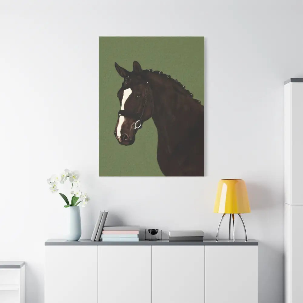 Equestrian Canvas Art Print - Stunning Horse Portrait on Matte Stretched Canvas - Canvas