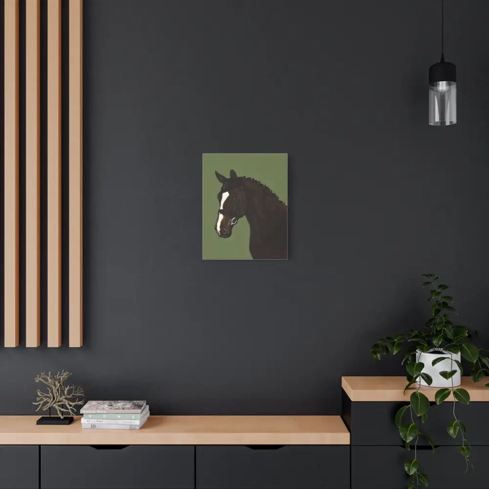 Equestrian Canvas Art Print - Stunning Horse Portrait on Matte Stretched Canvas - Canvas