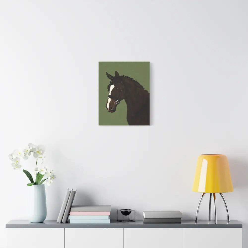 Equestrian Canvas Art Print - Stunning Horse Portrait on Matte Stretched Canvas - Canvas