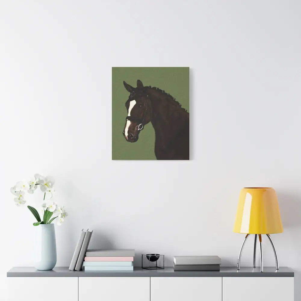 Equestrian Canvas Art Print - Stunning Horse Portrait on Matte Stretched Canvas - Canvas