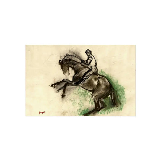 Equestrian Fine Art Poster - Horse Riding Artwork for Home Decor - 17″ x 11″ (Horizontal) / Matte - Poster