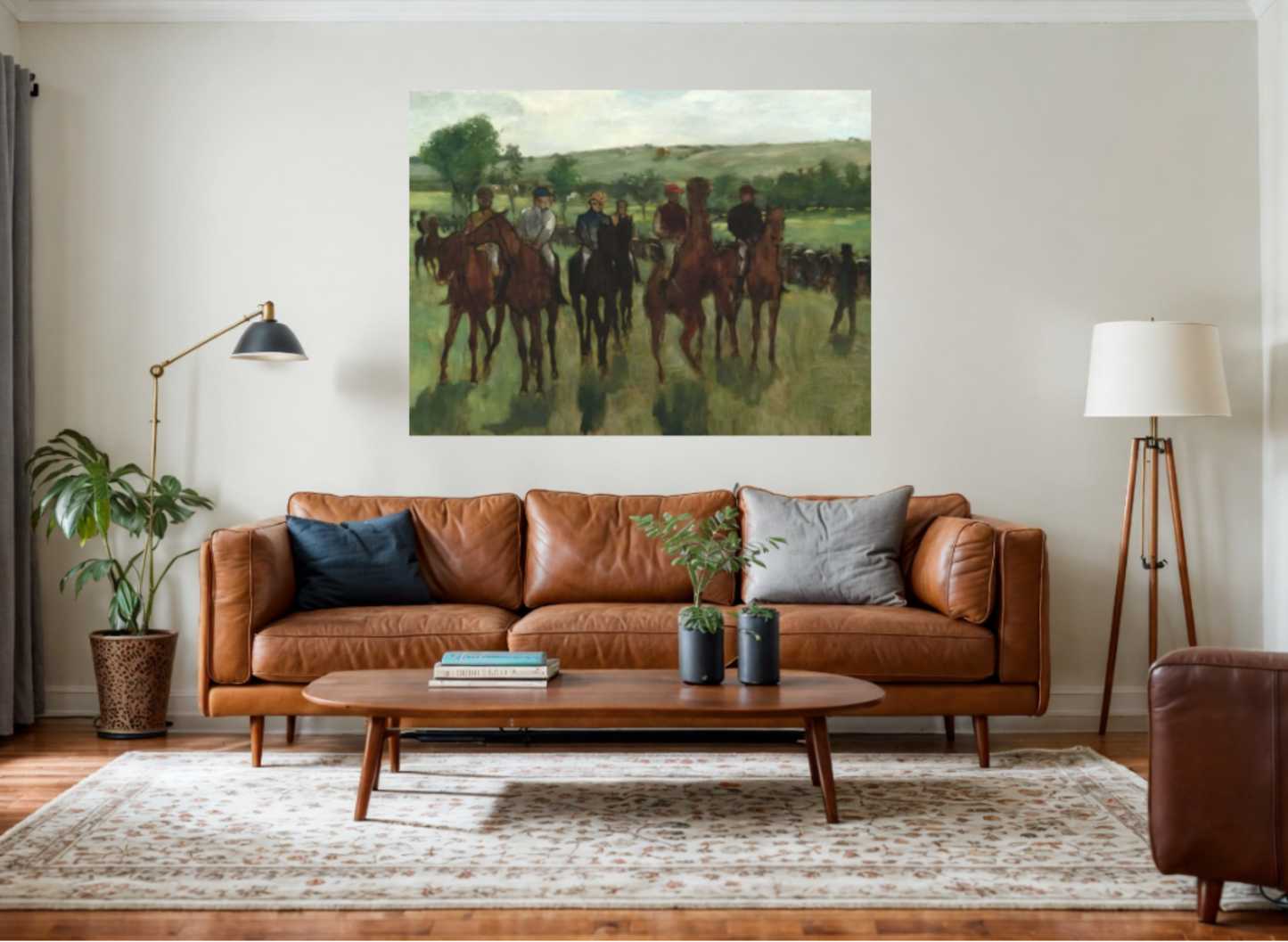 Equestrian Matte Canvas Wall Art – Classic Horse Riding Scene
