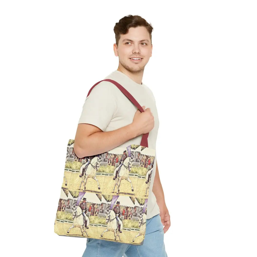 Equestrian Tote Bag - Stylish Dressage Rider Design for Horse Lovers - Bags