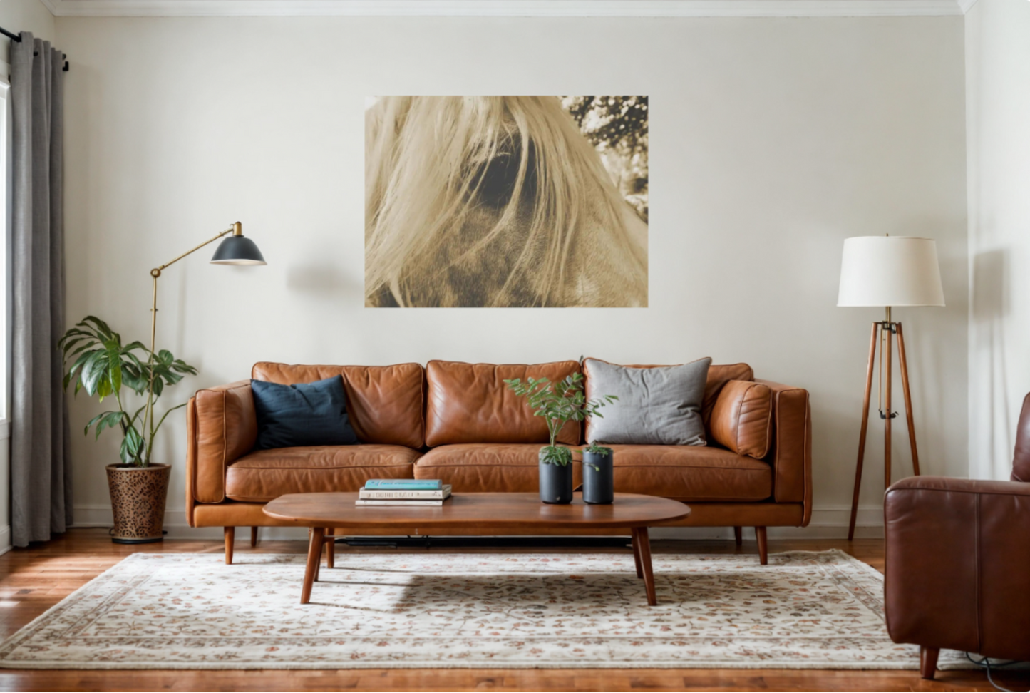 Equine Elegance Matte Horse Canvas Wall Art