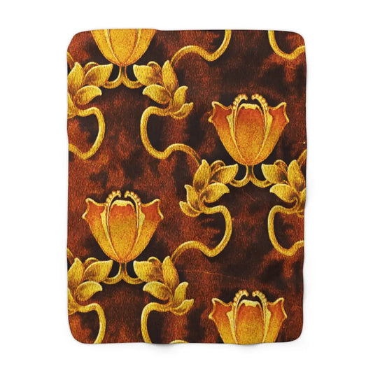 Fleece Blanket - Rich Colors Vintage Design - 50’’ × 60’’ - Home Decor