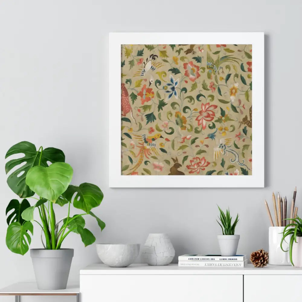 Framed Floral Vertical Poster - Bohemian Wall Art for Home Decor - Poster