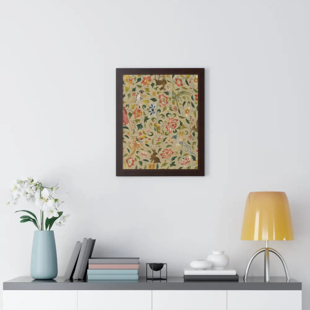 Framed Floral Vertical Poster - Bohemian Wall Art for Home Decor - Poster