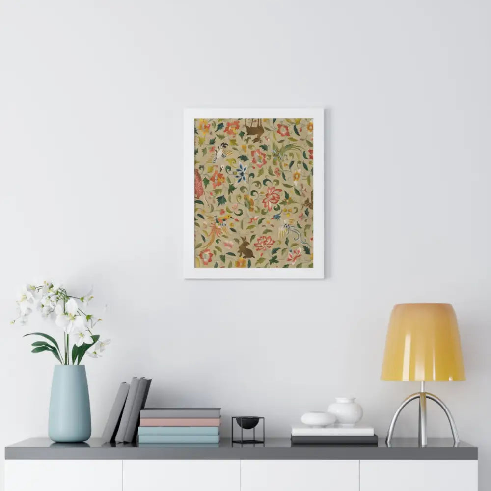 Framed Floral Vertical Poster - Bohemian Wall Art for Home Decor - Poster