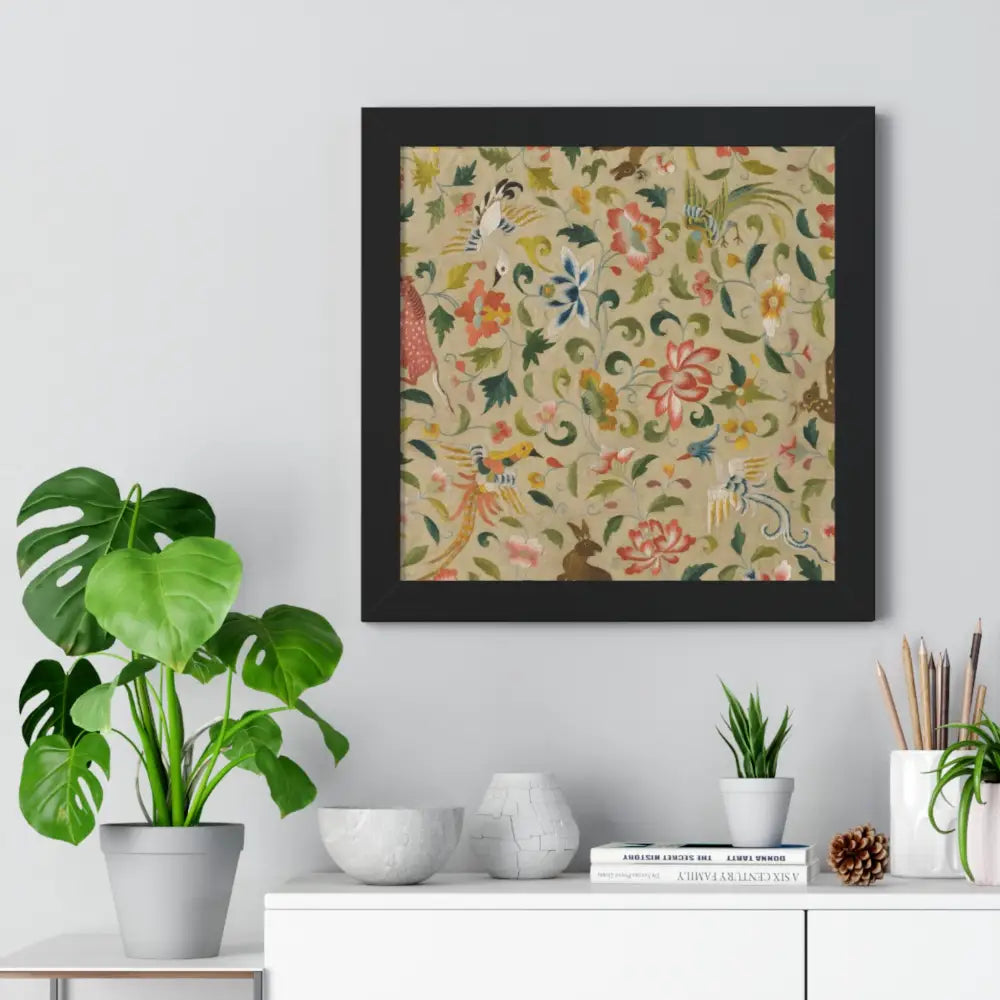 Framed Floral Vertical Poster - Bohemian Wall Art for Home Decor - Poster