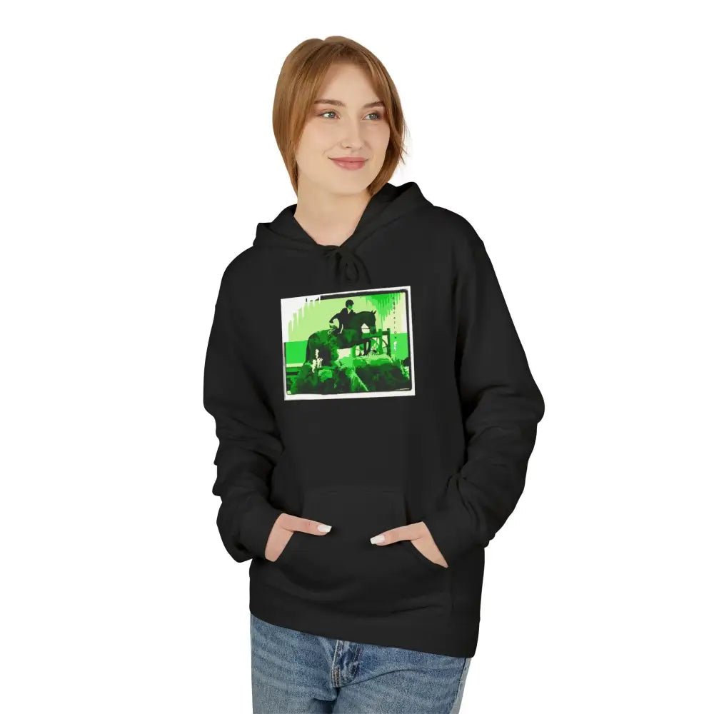 Hoodie - Elegant Equitation Rider Over Fences Design - Hoodie