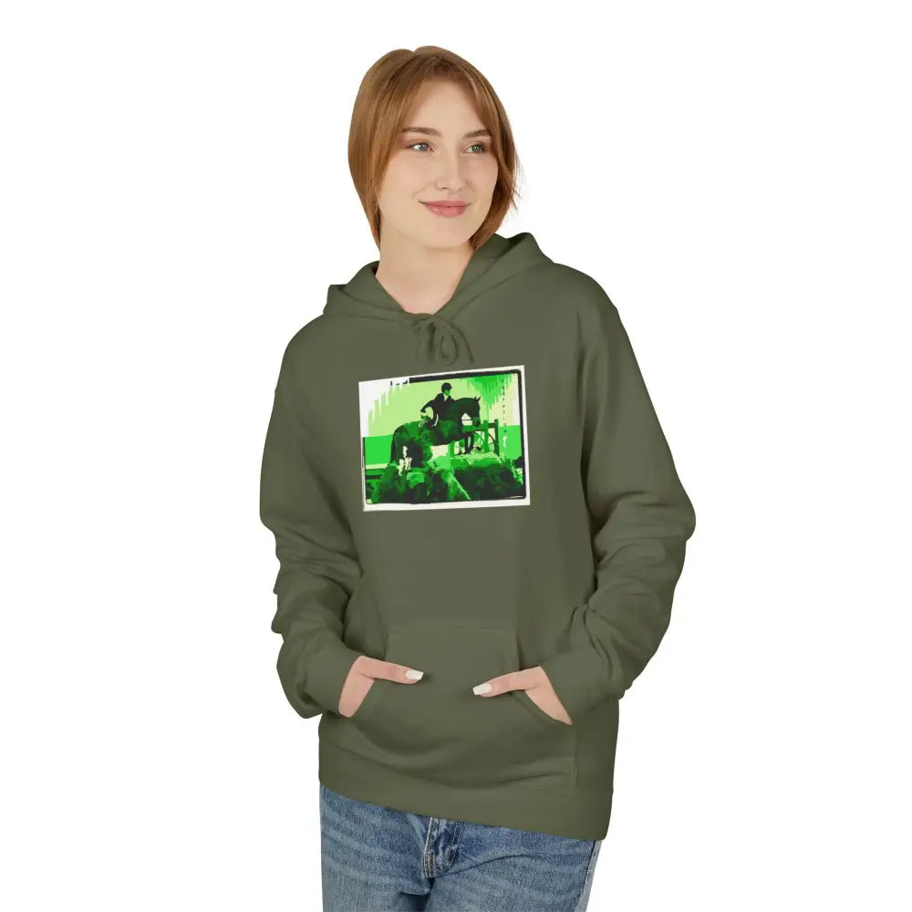 Hoodie - Elegant Equitation Rider Over Fences Design - Hoodie