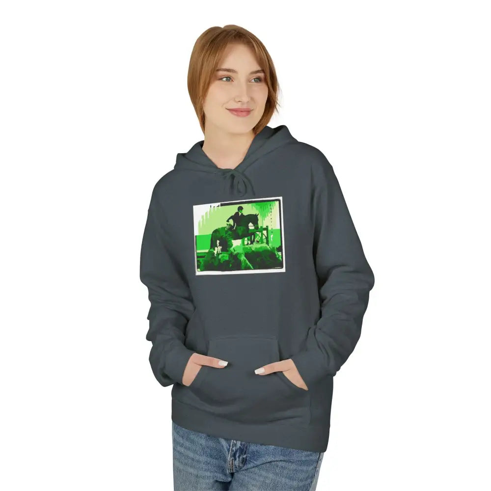 Hoodie - Elegant Equitation Rider Over Fences Design - Hoodie