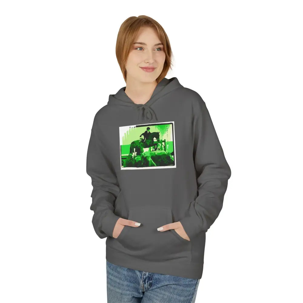 Hoodie - Elegant Equitation Rider Over Fences Design - Hoodie