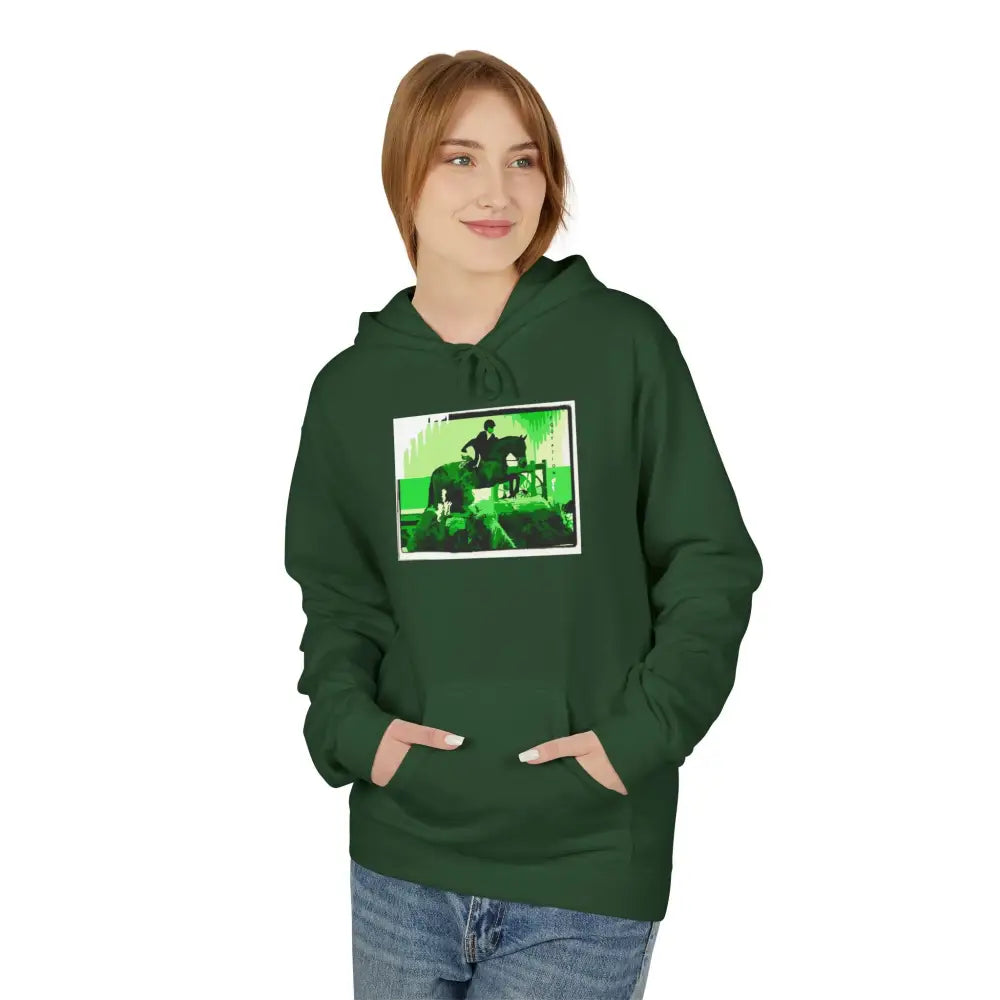 Hoodie - Elegant Equitation Rider Over Fences Design - Hoodie