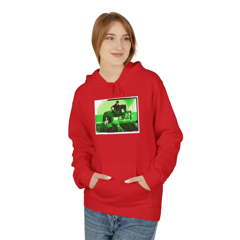 Hoodie - Elegant Equitation Rider Over Fences Design - Hoodie