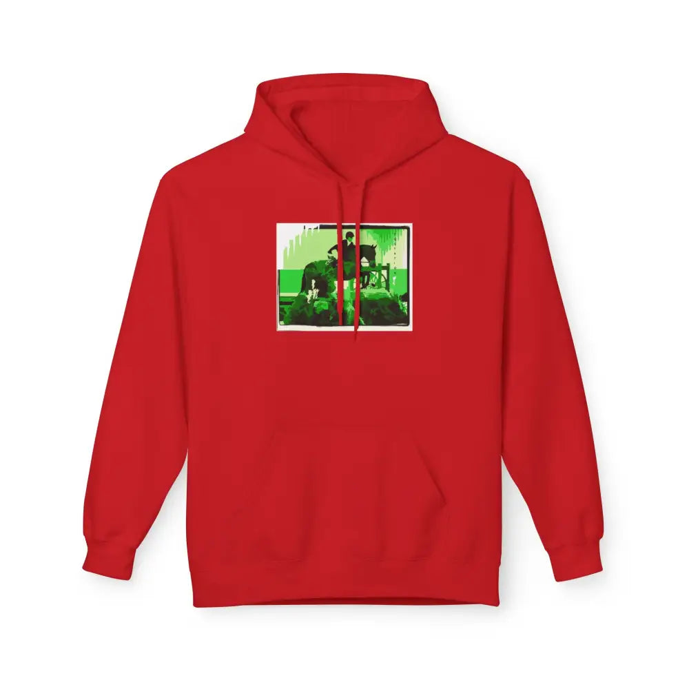 Hoodie - Elegant Equitation Rider Over Fences Design - S / Red - Hoodie
