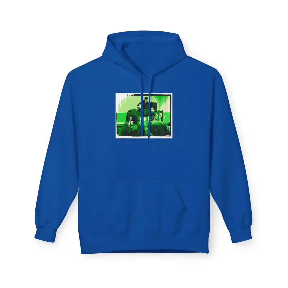 Hoodie - Elegant Equitation Rider Over Fences Design - S / Royal - Hoodie
