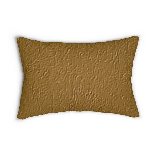 Lumbar Pillow - Embossed Pattern Rich Color - 20’’ × 14’’ - Home Decor
