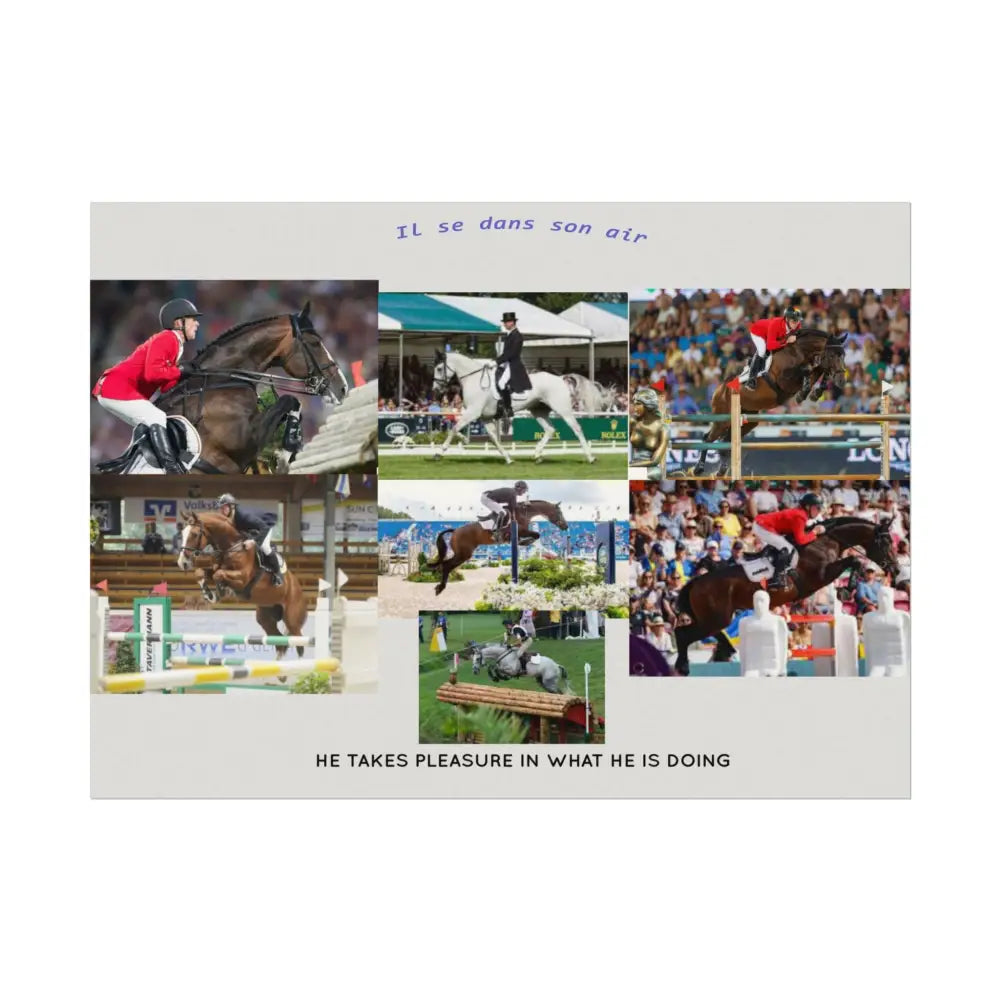 Matte Posters - Show Jumping and Eventing Photo Collage - 11″ x 8″ (Horizontal) - Poster