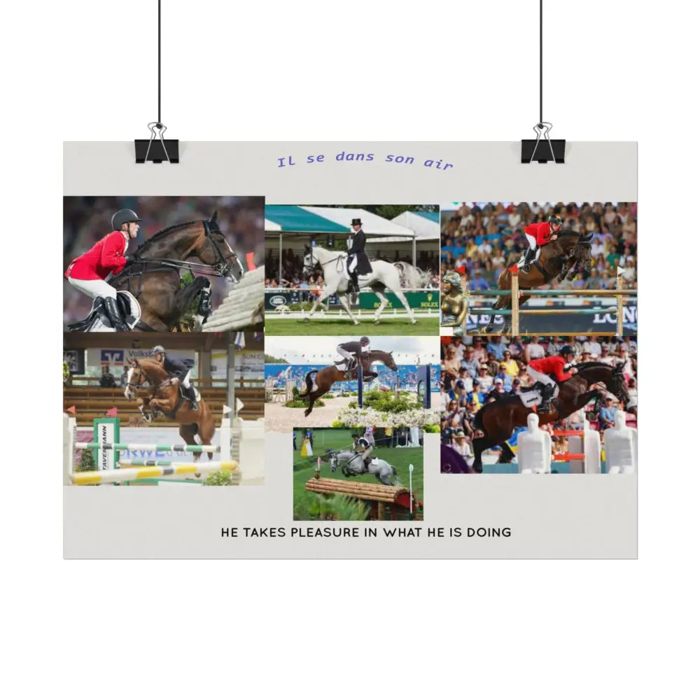 Matte Posters - Show Jumping and Eventing Photo Collage - 11″ x 8″ (Horizontal) - Poster