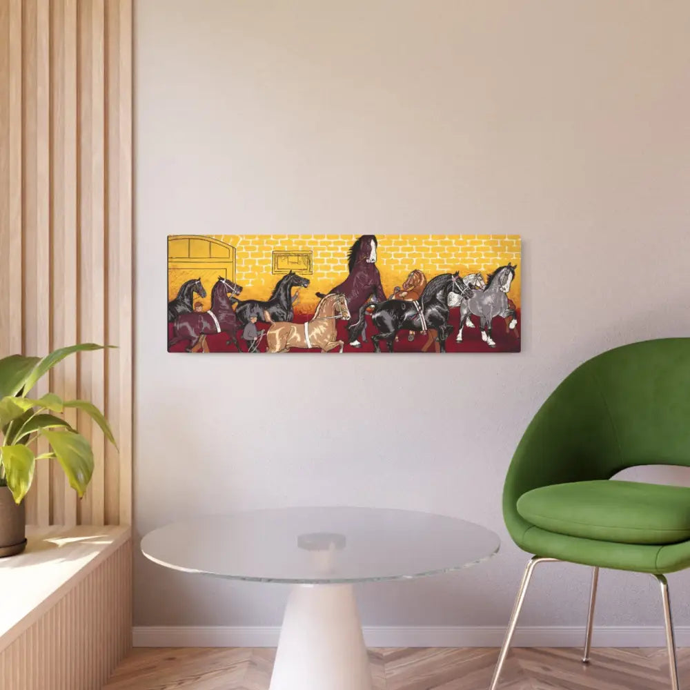 Metal Art Sign - Horse Fair Wall Art - 36’’ x 12’’ (Horizontal) / 0.12’’ - Home Decor