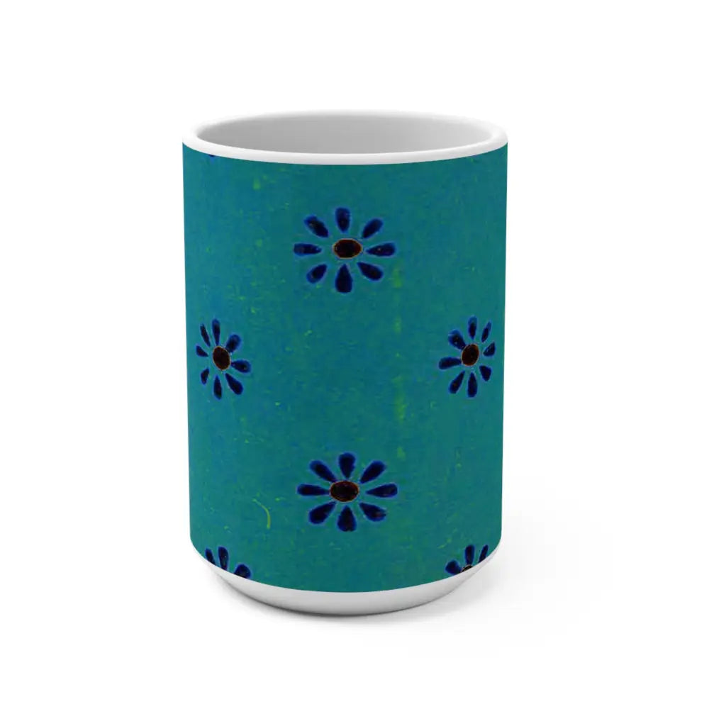 Mug 15oz - Bright Happy Flower Graphic Coffee Cup - 15oz - Mug