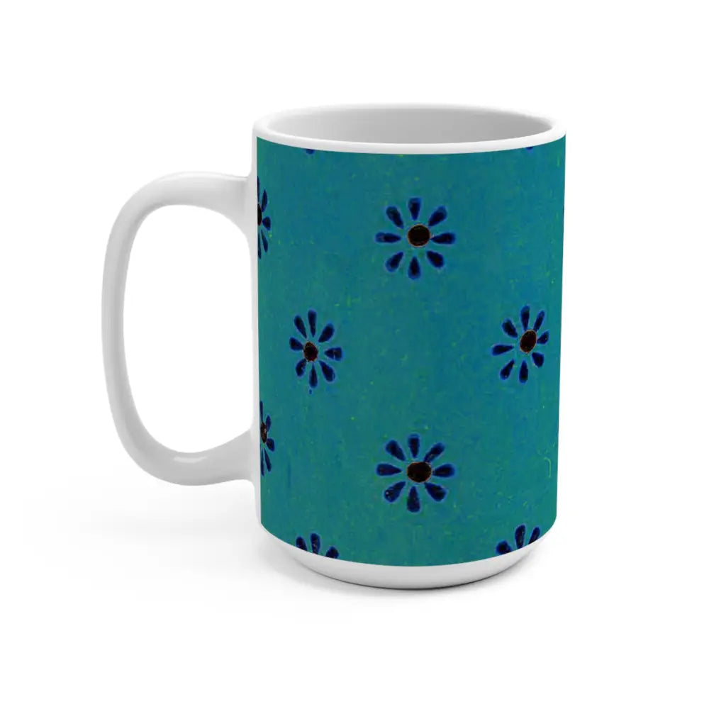 Mug 15oz - Bright Happy Flower Graphic Coffee Cup - 15oz - Mug