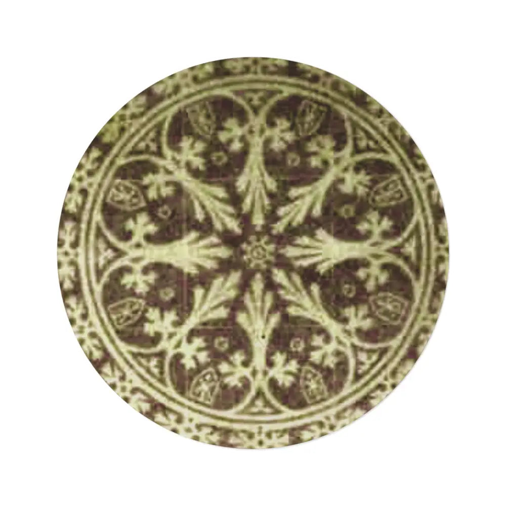 Round Rug - Classic floor tile design - 60’’ × 60’’ - Home Decor