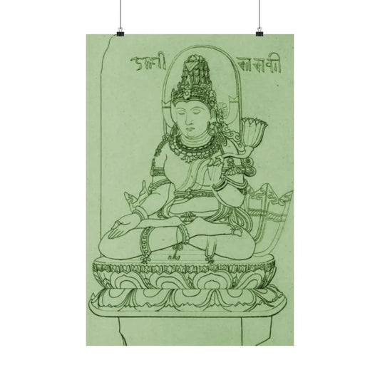 Spiritual Matte Vertical Poster - Hand-Drawn Hindu Goddess Art - 20″ x 30″ / Matte - Poster