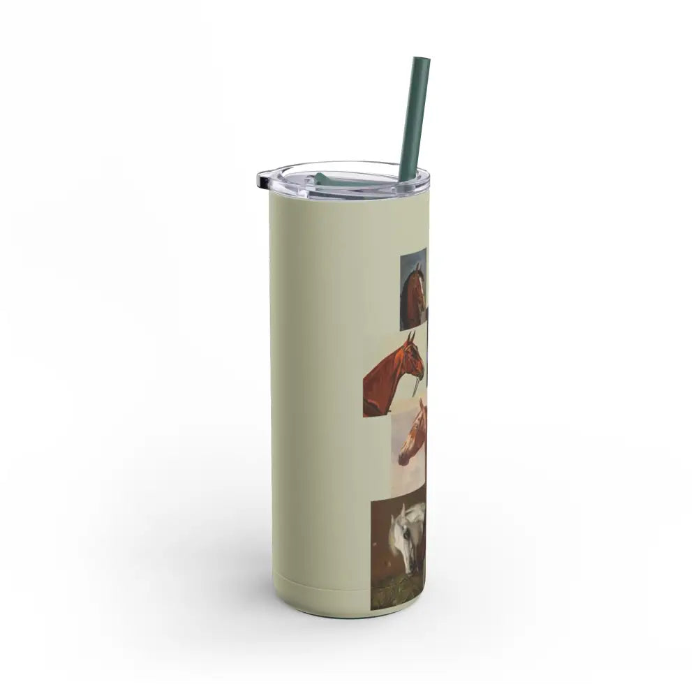 Tumbler - Funny Quote about Money and Horses - Deep Teal / 20oz / Matte - Mug