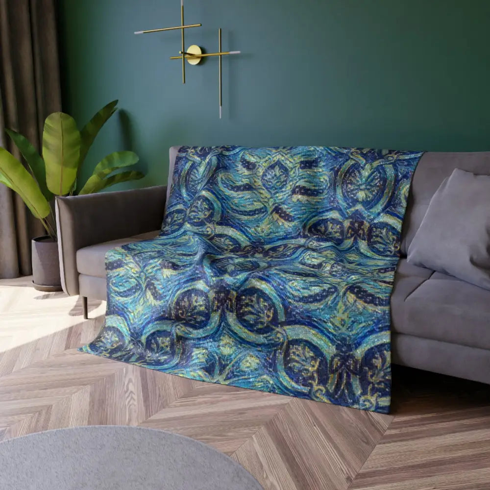 Velvet Blanket - Updated Victorian Design - 50’’ × 60’’ - Home Decor