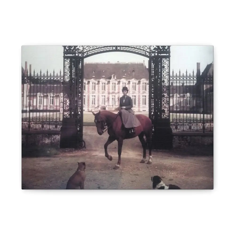 Vintage Equestrian Canvas Art Print - 1.25’’ Stretched - 12’’ x 9’’ (Horizontal) / 1.25’’ - Canvas