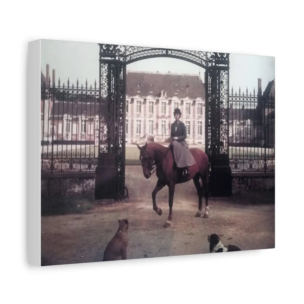 Vintage Equestrian Canvas Art Print - 1.25’’ Stretched - Canvas