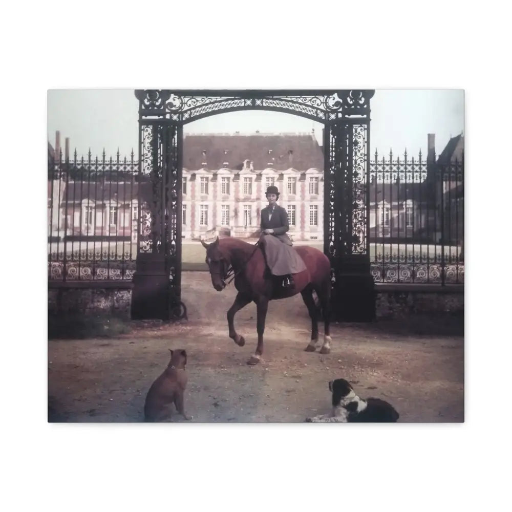 Vintage Equestrian Canvas Art Print - 1.25’’ Stretched - 20″ x 16″ (Horizontal) / 1.25’’ - Canvas